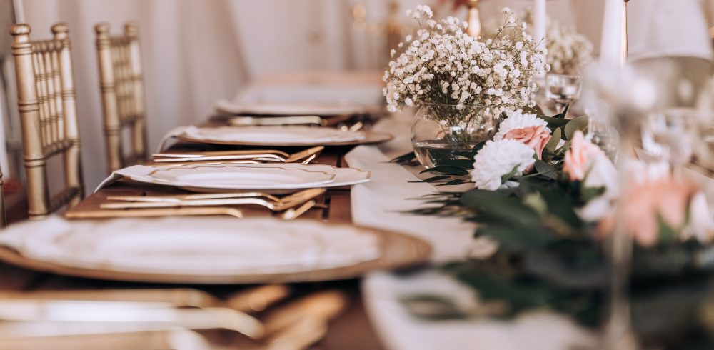 Elegant table setting for event