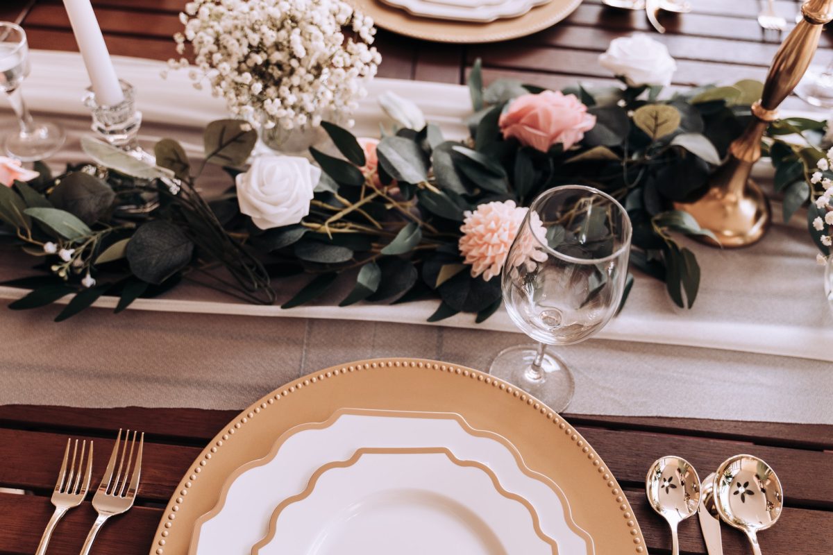 Elegant table setting for event